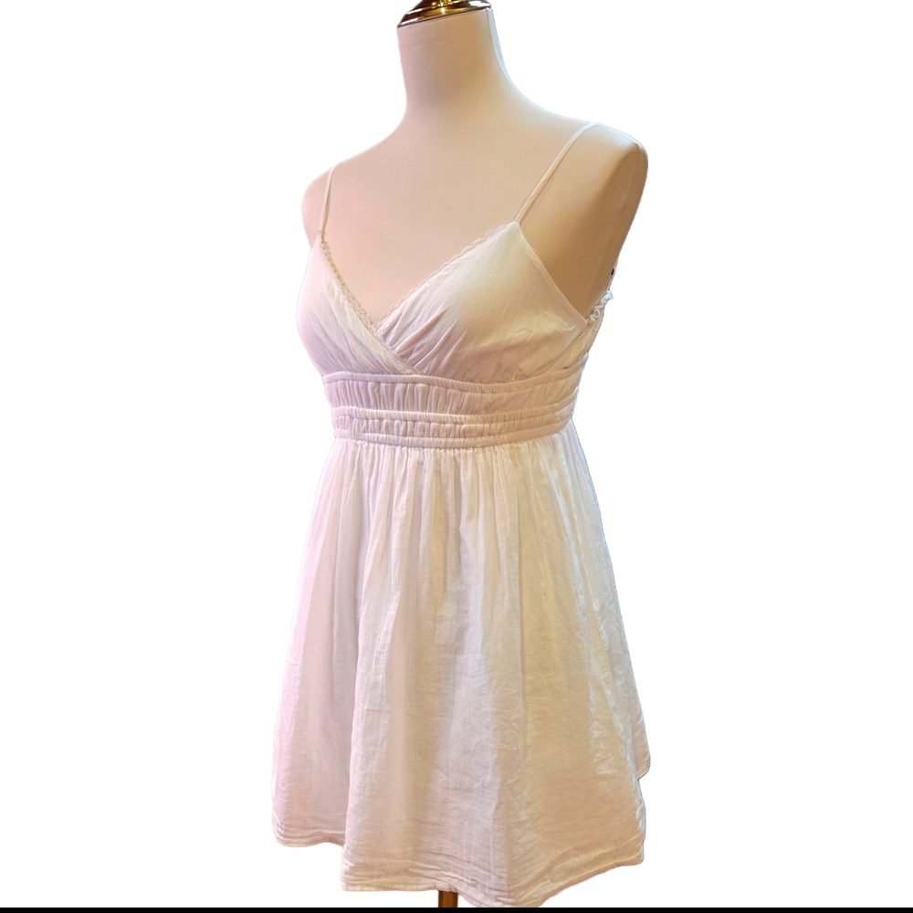 Kingston Boho Babydoll Mini Dress Spaghetti Strap Tunic Size XS - Picture 2 of 10